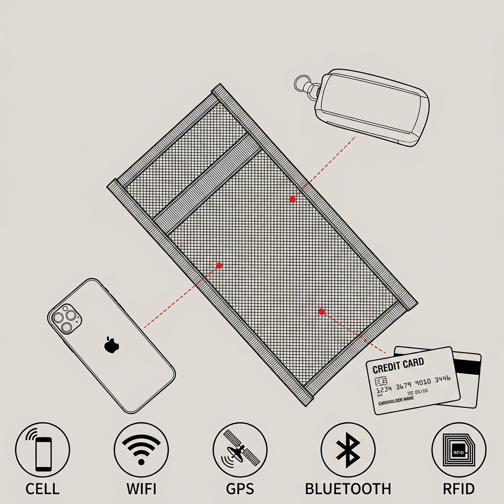 UL94VO Fireproof Faraday Signal Shielding Bag - Image 3