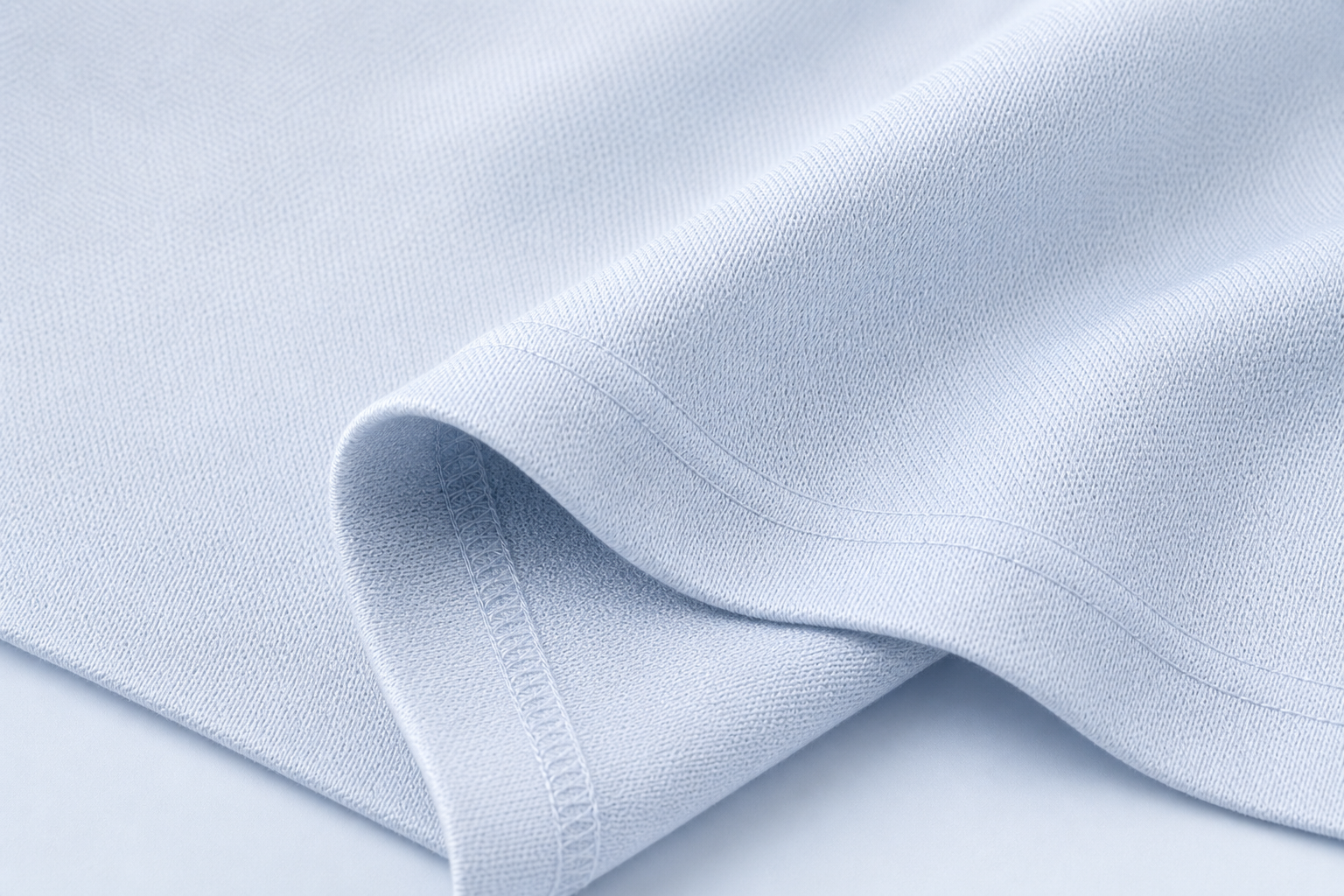 Close-up smooth breathable cooling knit fabric with fine loops and light stretch