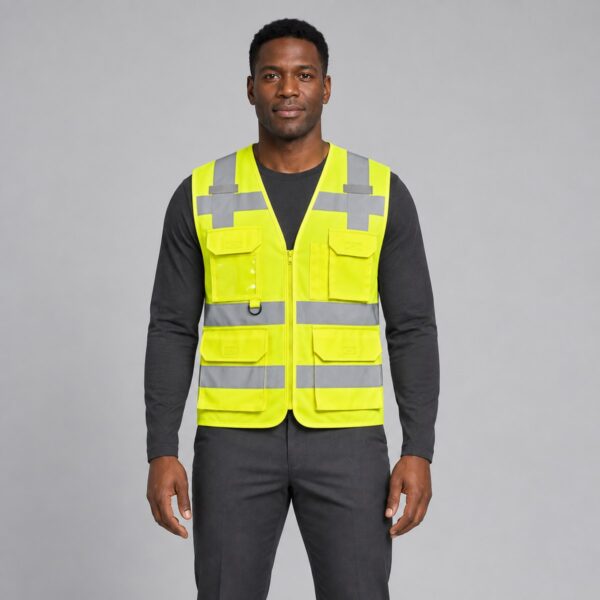 Multi-Pocket Hi-Vis Safety Vest