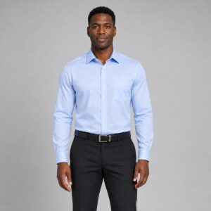 Custom Light Blue Corporate Dress Shirts - NWAN studio