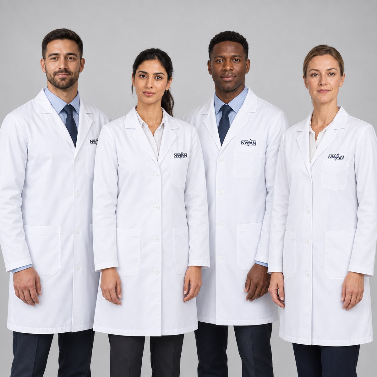 Custom Medical Lab Coats with Logo Embroidery - NWAN studio