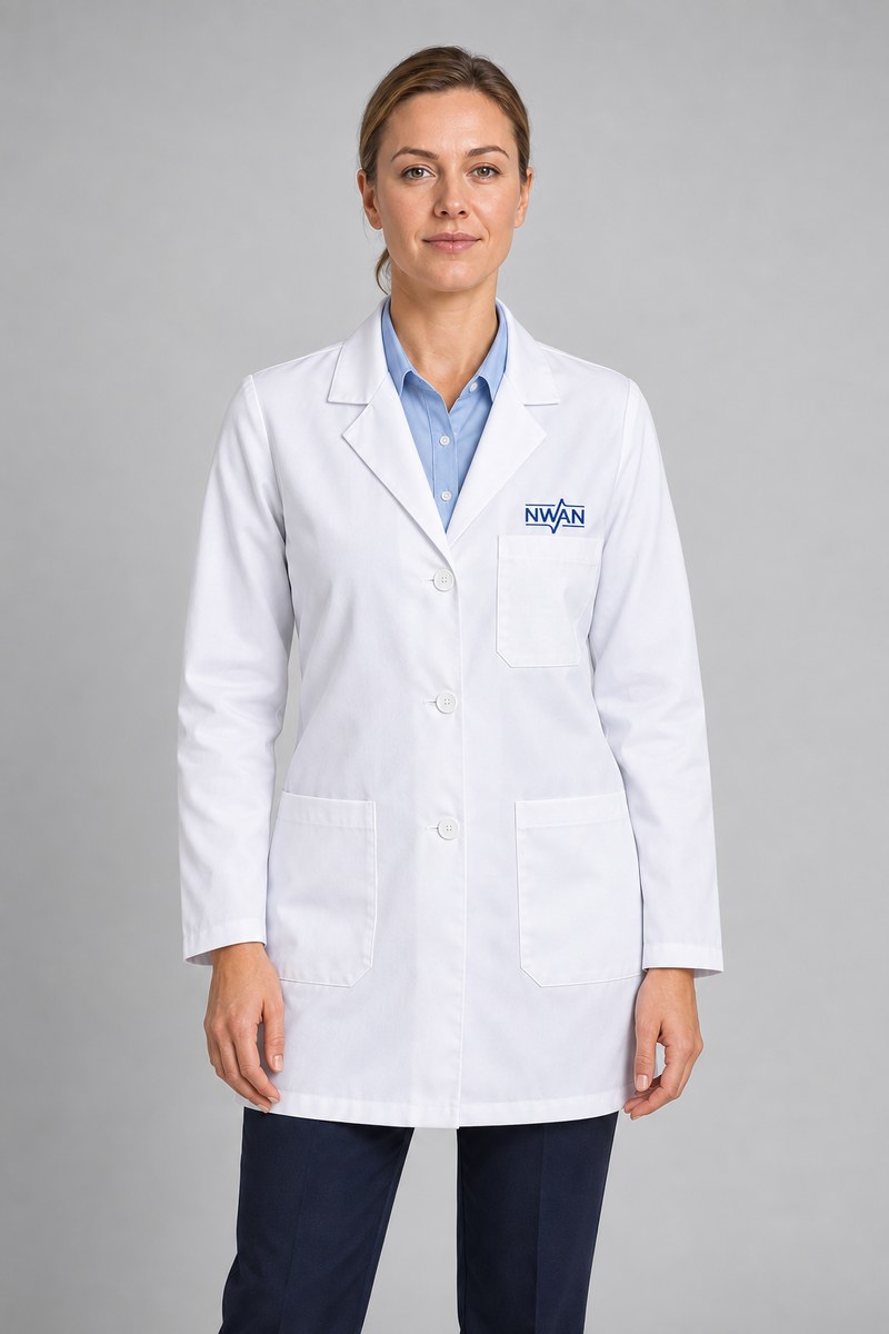 Custom Medical Lab Coats with Logo Embroidery - NWAN studio