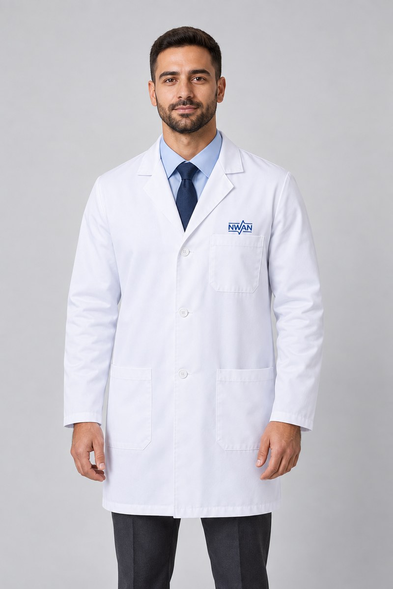 Custom Medical Lab Coats with Logo Embroidery - NWAN studio